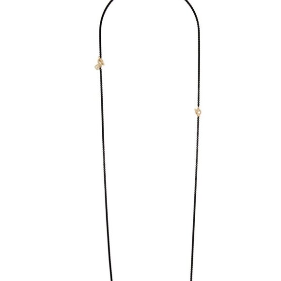 DAVID YURMAN TWO-TONE 14K YELLOW GOLD & STAINLESS STEEL BOX CHAIN NECKLACE